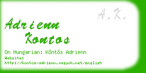 adrienn kontos business card